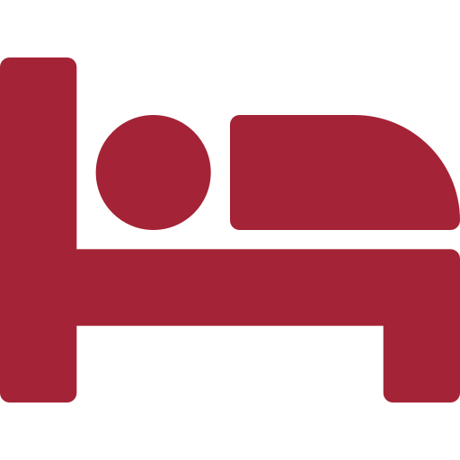 Icône d'un lit avec une personne endormie dessus